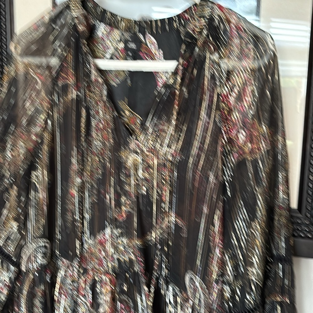 River island black and gold summer dress in size 10 - Picture 12 of 14